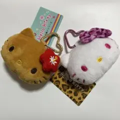 サンリオ ハローキティ ヒョウ柄　小銭入れ ピンク 日焼け　ハイビスカス　2種