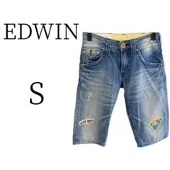 EDWIN エドウィン インディゴブルー ひざ丈 デニム・ジーンズ（その他） S