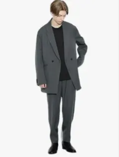 【タケオキクチ]ウールライクセットアップ（ダブル＆シングルジャケット）