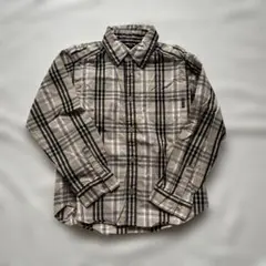 COMME CA ISM チェック柄長袖シャツ 120