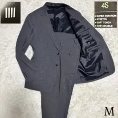 【SUIT SELECT】4S 洗えるスーツ トラベル セットアップ グレー M