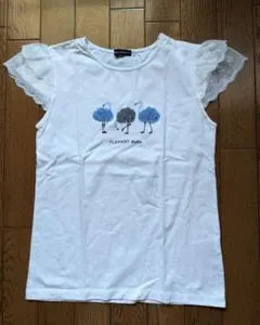 BeBe Tシャツ 半袖トップス 袖レース 白 150のサムネイル