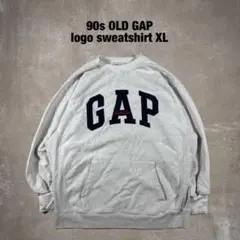 90s OLD GAP ビッグロゴ スウェット トレーナー オートミール XLのサムネイル