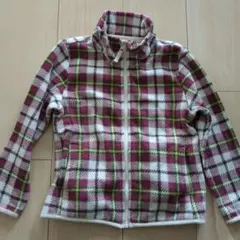 チェック柄フリースジャケット