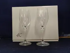 Y【未使用品】プレミアムな時間を二人で!　4°c　メッセージペアワイングラス