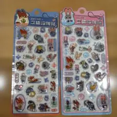 正規品　ディズニー　ズートピア　ぷくぷくシール　ドロップシール　海外限定