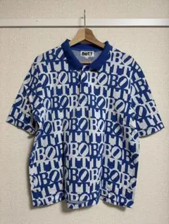 BOTT ポロシャツ Mサイズ ブルー ホワイト