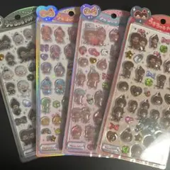 Monchhichi キャラクターシール 4シートセット