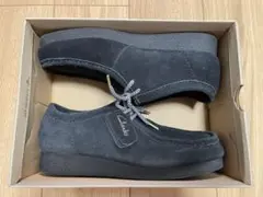 Clarks クラークス モカシン・デッキシューズ ワラビー 黒 箱付きのサムネイル
