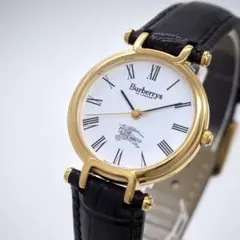 稼動品 Burberry バーバリー ローマン文字盤 デイト ボーイズ 腕時計 