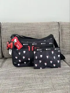 新品未使用タグ付きレスポートサックハローキティ コラボショルダーバッグポーチ付き