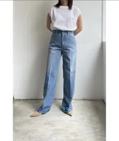 最終価格 新品 シールームリン スウェットDockingデニムパンツ キナリ