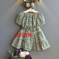 N01 可愛い女の子服 子供服 春夏服 スカート ２点セット 普段着 キッズ?