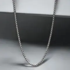 ロールチェーン 60cm 幅2mm チタン 金属アレルギー対応 甲丸チェーンのサムネイル
