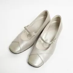 【美品】ペダラ パンプス ウェッジソール ストラップ エナメル レザー 24cm