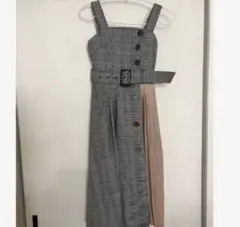 ラブトキ　チェック　ジャンパースカート　S　140 ワンピース