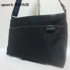 ✨美品✨アニエスベー ヴォヤージュ ショルダーバッグ ナイロン レザー ブラック