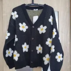 花柄ニットカーディガン Lサイズ ユニセックス