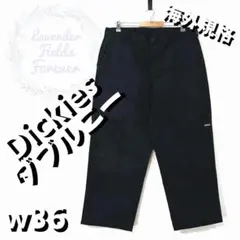 美品ディッキーズダブルニーワークパンツブラックw36バギー黒アメリカ古着D721