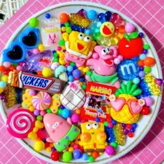 A903-デコパーツ　まとめ売り　お菓子系　スポボブ