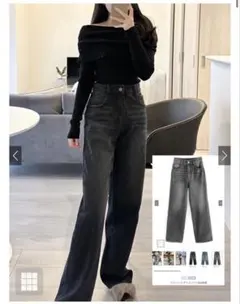 ストレートデニムパンツ[cu468]