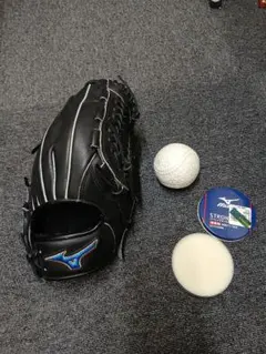 Mizuno ブラック 少年野球軟式グローブ (4~6年生用)