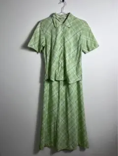 F912 used マックレガー チェック シャツ ロングスカート セットアップ