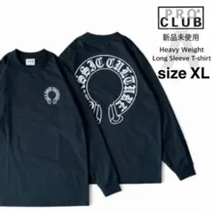 新品未使用 プロクラブ ヘビーウエイト プリント 長袖Tシャツ A柄 黒 XL