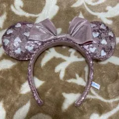ディズニー ハート型スパンコールカチューシャ　ミニー