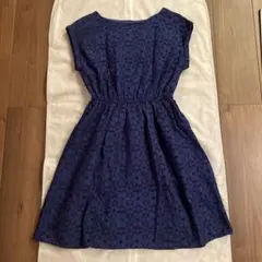 NATURAL BEAUTY BASIC フラワーエンブロイダリーワンピース