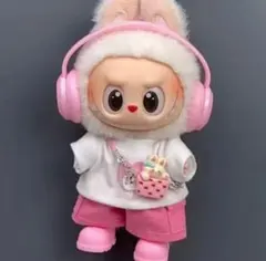 Labubu ラブブ ぬいぐるみ服 着せ替え ディズニー マリー柄 ピンクコーデ