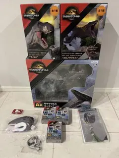 ジュラシック・ワールド モササウルスA賞フィギュアT.rexスピノサウルスセット