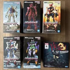 機動戦士ガンダムジークアクス限界突破フィギュア5個& ヴェノム 「MARVEL」