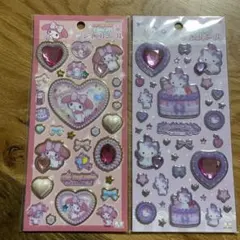 値下げ【新品】キラキラジュエルシール　マイメロディ　チャーミーキティ