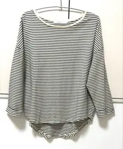 【美品】アメリカンホリック　袖折り返しボーダーTシャツ　カットソー　M