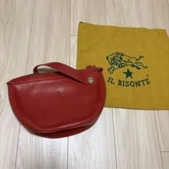IL BISONTE クラッチバッグ　レア　赤　2回使用　美品
