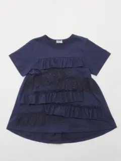 【未着用】hakka kids ネイビー フリル Tシャツのサムネイル