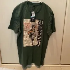進撃の巨人 Tシャツ オリーブグリーン新品タグ付き定価35ドル