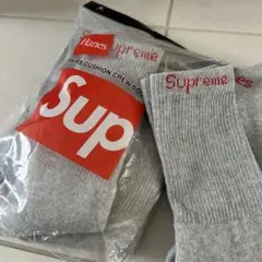 Supreme Hanes Cushion Crew Socks Greyのサムネイル