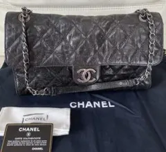 CHANEL ブラックマトラッセ キャビアスキン　デカマトラッセ