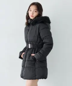 INGNI ファーフード付ウエストベルトエコダウンコート