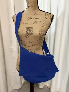 PARLEY エルクレザーショルダーバッグ スエード フリンジ ブルー 革