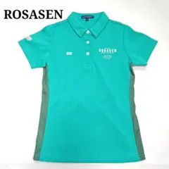 【ロサーセン/ROSASEN】半袖ポロシャツ サイドライン ゴルフウェアロゴ刺繍