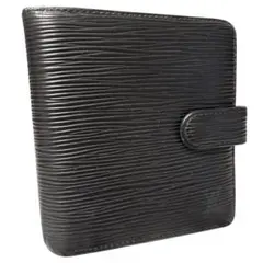 【極美品】ルイヴィトン エピ ポルトビエ コンパクト 二つ折り 財布 ブラック