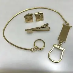 【ヴィンテージ】メンズ ゴールド グローブホルダー ネクタイピン カフスボタン