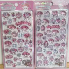 サンリオ　マイメロ 3D 立体シール 2枚セット