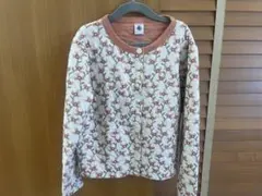 プチバトー 花柄カーディガン 140cm