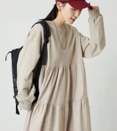 切り替え ロングワンピース