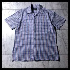 70s〜 JCPenney オープンカラー チェックシャツ 半袖 ビンテージのサムネイル