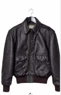 極上美品　L.L.BEAN a-2 ジャケット　ブラウン　36 ゴートレザーー